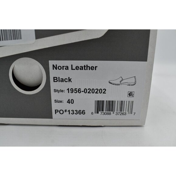 Dansko Womens EU 40 US 9.5-10 Nora Black Leather Slip On Loafers Shoes Clogs - Picture 11 of 11